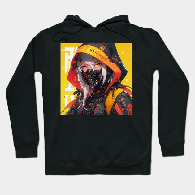 Anime Warrior Girl Hoodie by taoistviking